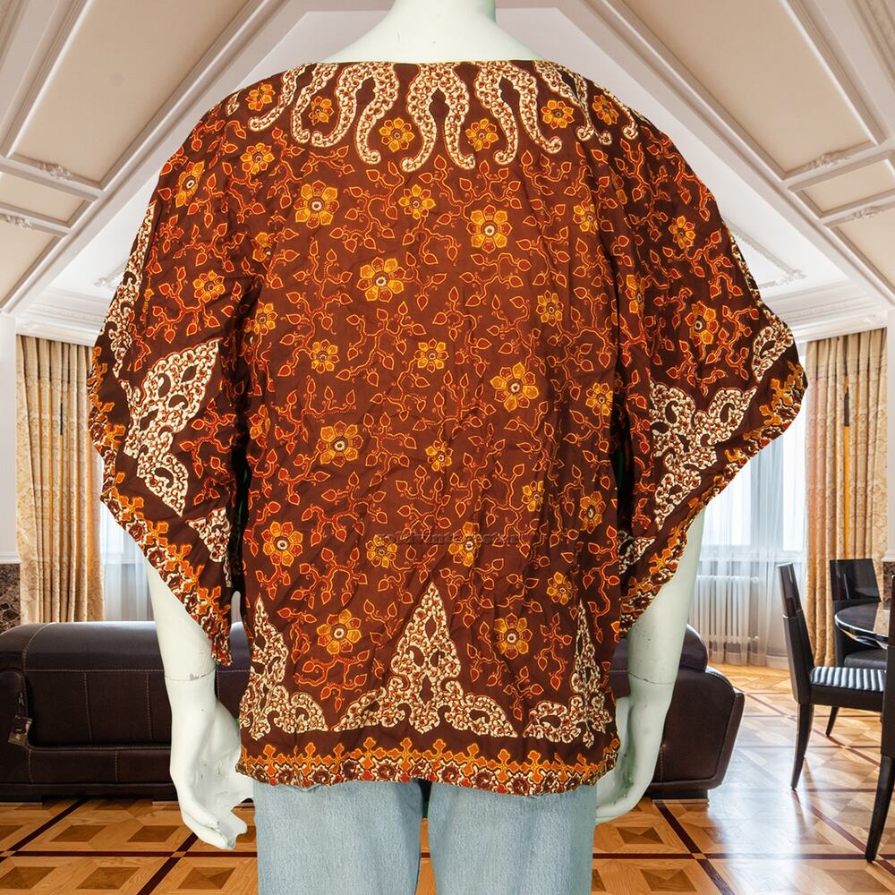 Vintage Afrikana Dashiki Boho Hippie Festival Caftan Shirt